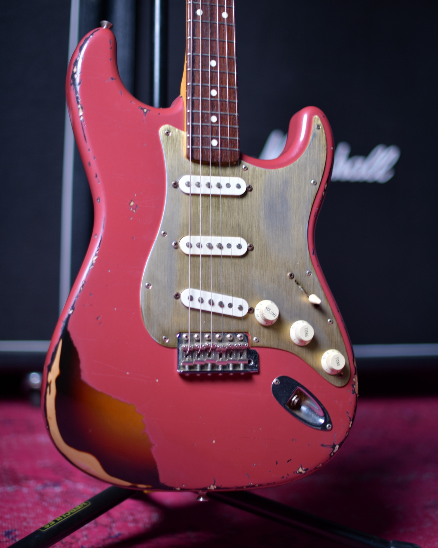 Fender Japan Stratocaster MIJ Burgundy Mist over Sunburst N Serial 1993