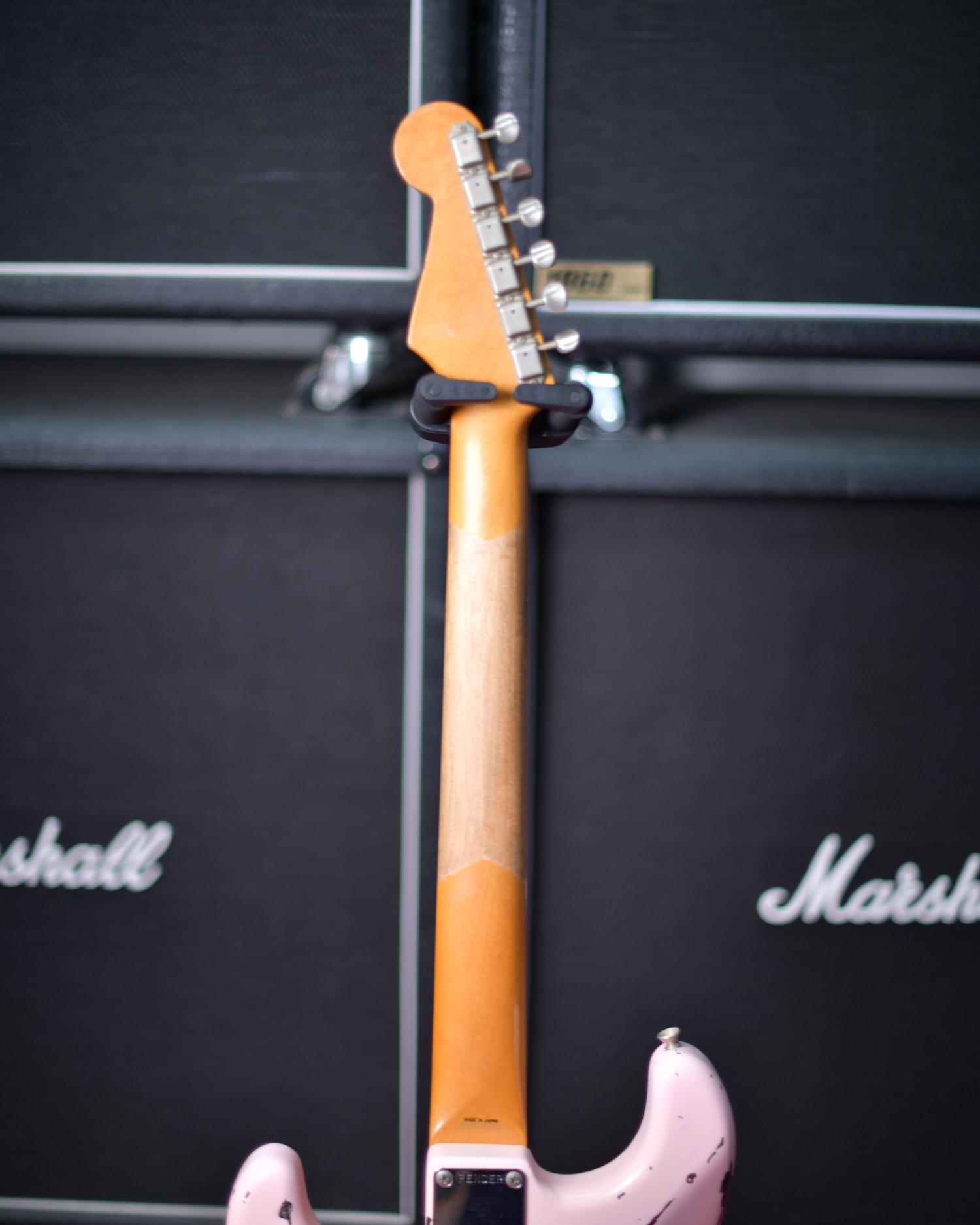 Fender Japan Stratocaster Faded Shell Pink over Sunburst RELIC MIJ M Serial 1992