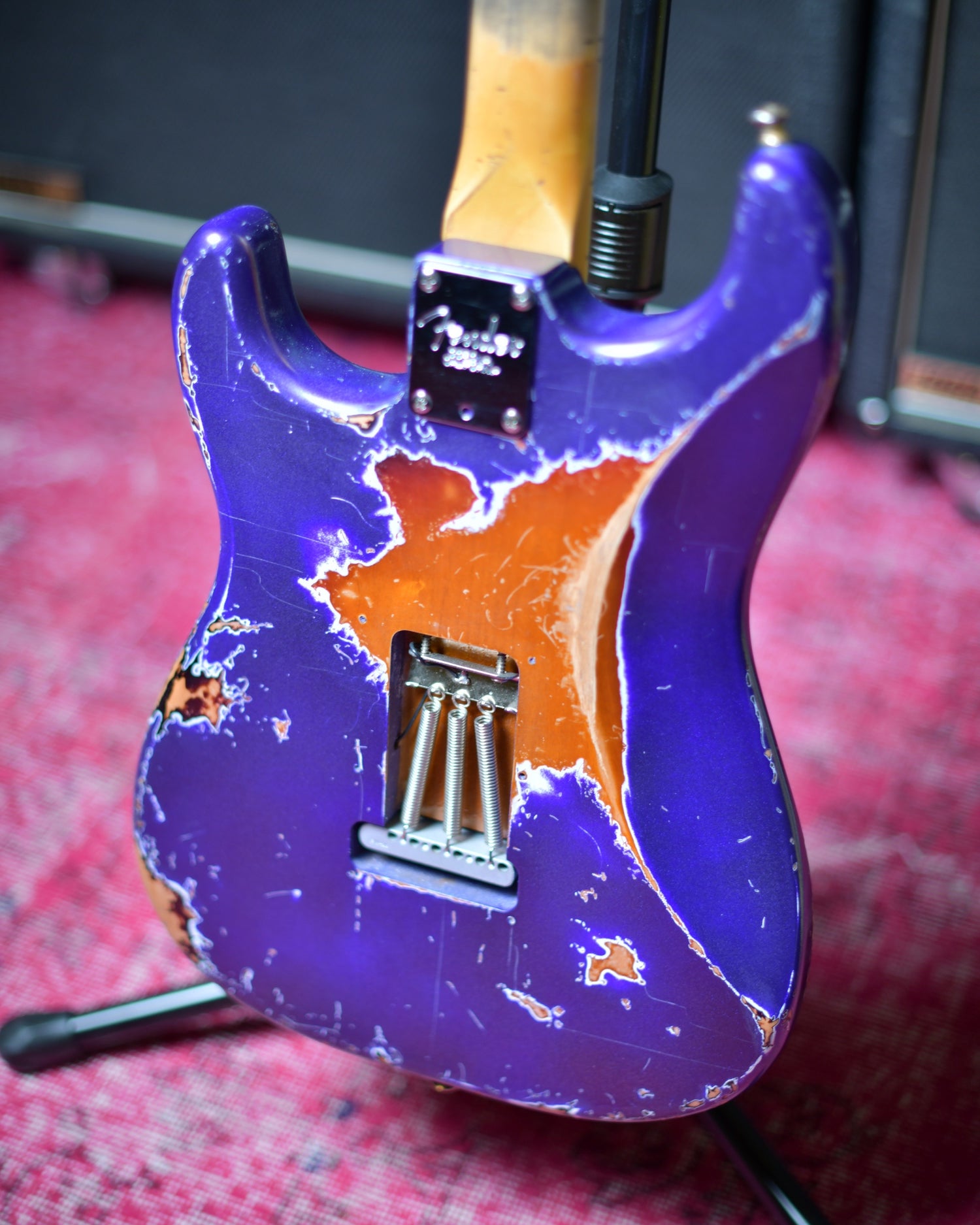 Fender Stratocaster Heavy Relic Purple Sparkle Over Sunburst