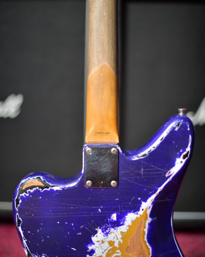 Fender Japan Jaguar CIJ Kurt Cobain Mod Purple Sparkle Over Sunburst Heavy Relic
