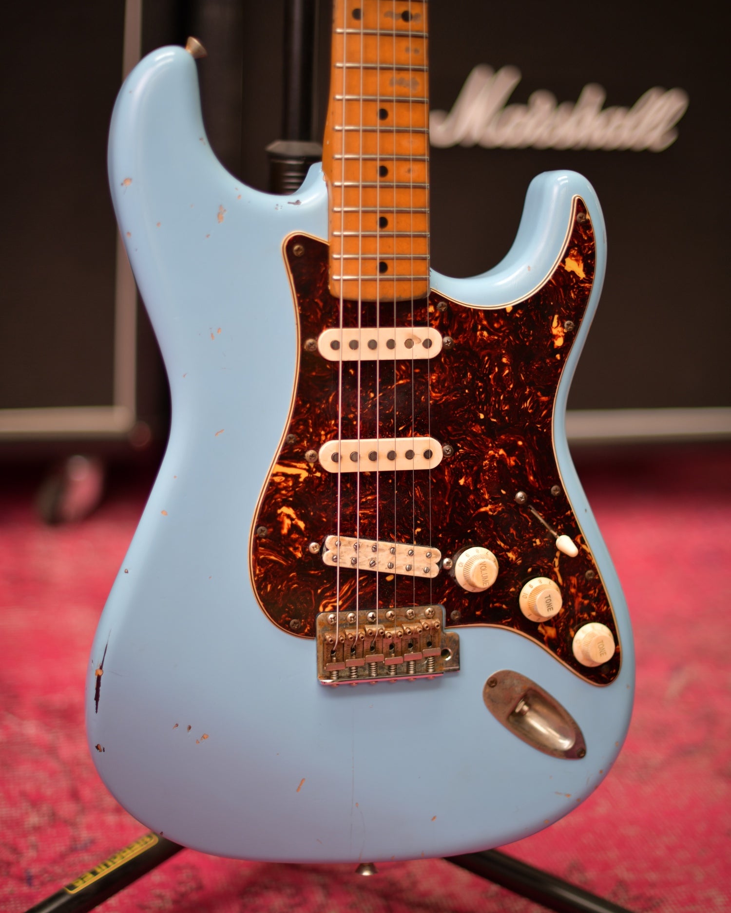 Fender Japan Stratocaster MIJ F Serial 1986 Daphne Blue Nitro Fujigen