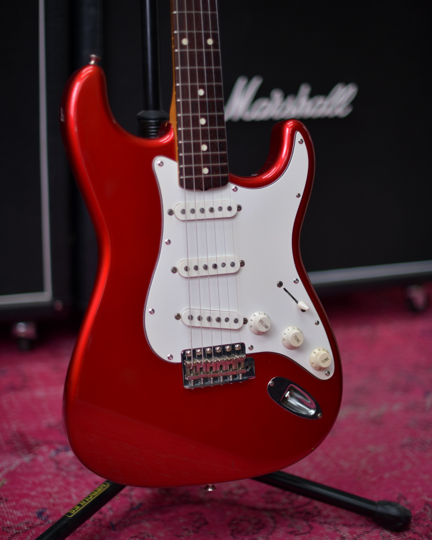 Japan Stratocaster ST62 Fujigen 1994 N Serial Candy Red –